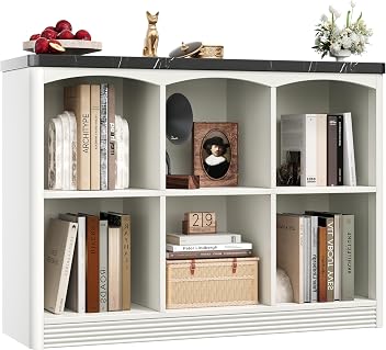 White 6‑Cube Small Book Shelf