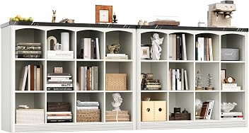 Set of 2 modular 6‑cube bookshelves