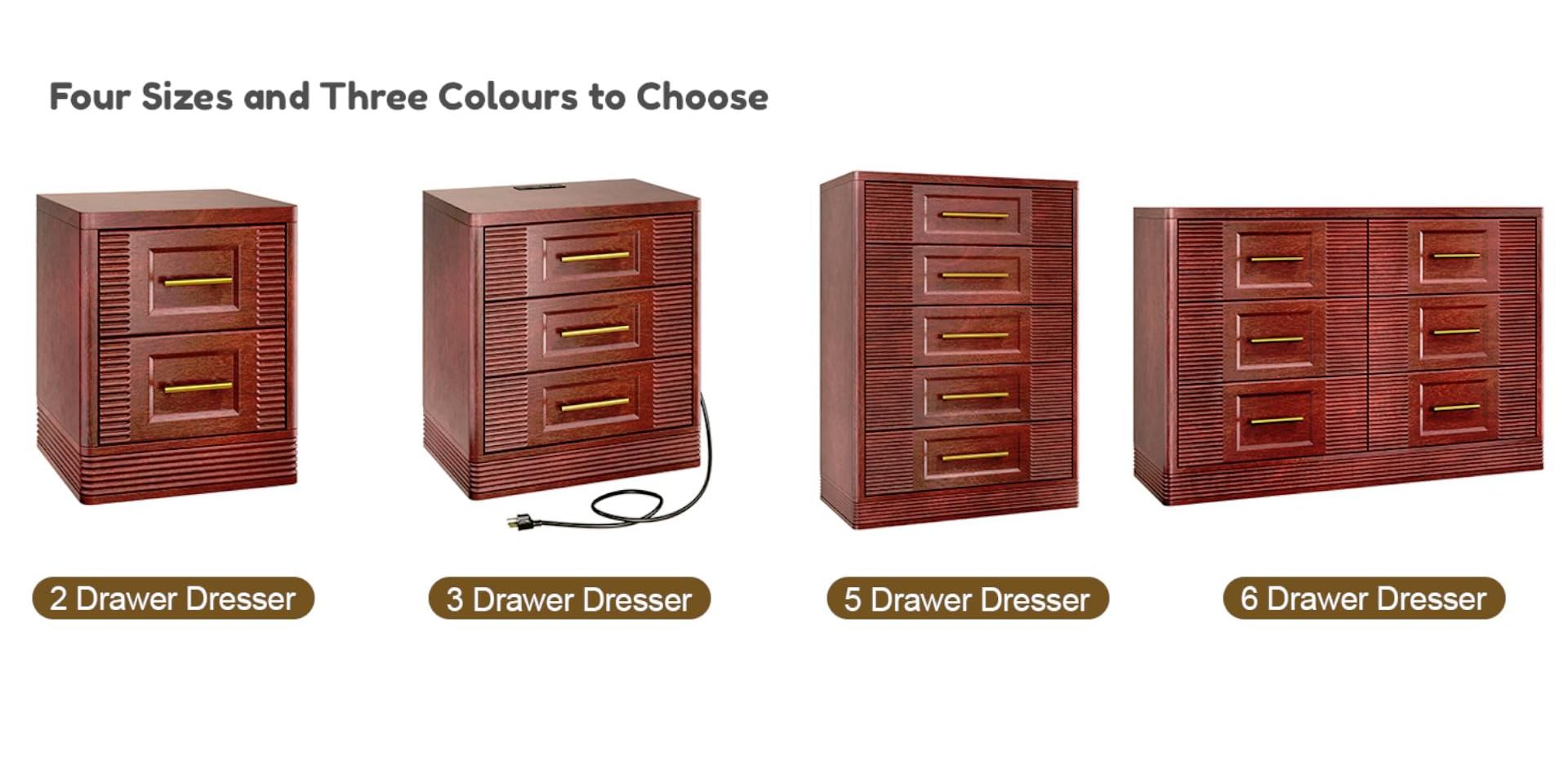 Mahogany dresser size and colour options